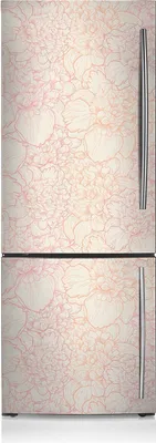 Produktbild von Magnetfolie Magnete Küche Kühlschrank Dekoration 60x205 cm - Rosa Pfingstrosen