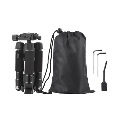 Produktbild von Mini-Stativstaender, tragbares Desktop-Stativ, Aluminiumlegierung, 52 cm/20,5 Zoll max. Hoehe: 5 kg, Tragfaehigkeit mit Griff, 360¡ã drehbarer Kugelkopf fuer spiegellose DSLR-Kameras, Video-Camcorder