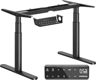 Obrázok produktu pre Stol s nastaviteľnou výškou - Elektrický stôl - Stôl na státie - Ergonomický stojací stôl - Rám stola, oválny