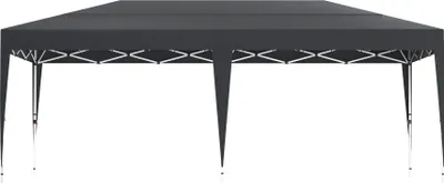 Produktbild von UISEBRT Faltpavillon Pavillon Faltbar 3x6 m Gartenpavillon Gartenzelt höhenverstellbar wasserdicht UV-Schutz Partyzelt für Garten mit Tasche Anthrazit, ohne Seitenwände