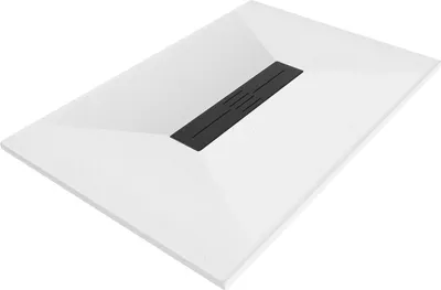 Produktbild von Mexen Toro Rechteck-Duschwanne SMC 100 x 90 cm, weiß, schwarze Abdeckung - 43109010-B