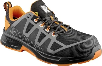 Produktbild von RUNNEX® S3S ESD-Sicherheitshalbschuhe ActionStar, schwarz/grau/orange, Gr.42