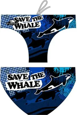 Image de Turbo Save The Whale Waterpolo Badeslip Blau 7-8 Years Jungen Blau 7-8 Years