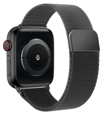 Image de Bracelet Milanais en acier inoxydable pour Apple Watch 44 / 45 / 46 / 49 mm, couleur noire