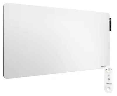 Obrázok produktu pre Klarstein infračervený ohrievač s termostatom, elektrický ohrievač 900 W, inteligentný domáci infračervený ohrievač pre montáž na stenu, IR s ovládaním pomocou aplikácie a detekciou otvoreného okna, účinný ohrievač do vlhkých miestností, bez tvorby CO2