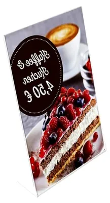Produktbild von Tischaufsteller | schräg | Polystyrol | DIN A5 hoch | 4 Stück