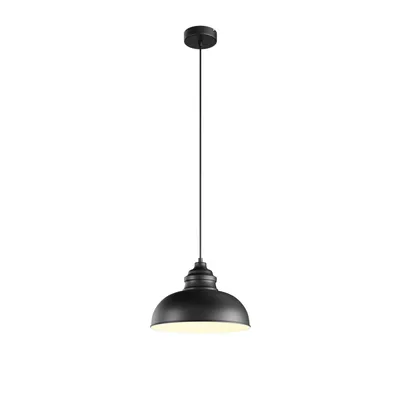 Produktbild von Lindby Hängeleuchte Cliona, schwarz, Metall, Ø 31 cm, E27