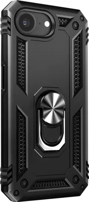 Image de Avizar, étui iPhone 16e Hybrid Ring Support magnétique, noir