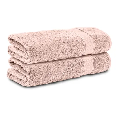 Produktbild von Komfortec 2er Duschtücher 70x140 cm Set aus 100% Baumwolle, 470g/m², Frottee, Weich, Rosa