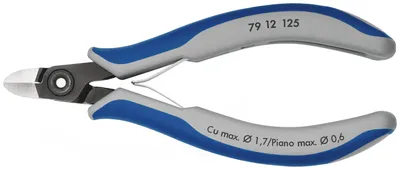 Produktbild von Knipex 79 12 125, Seitenschneiderzange, 1,1 cm, 1 cm, 6,5 mm, Blau, Grau, 125 mm