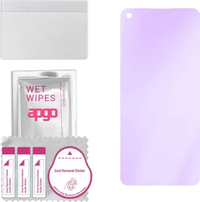 Produktbild von apgo Hybrid Schutzglas, kompatibel mit Oppo Reno8 4G, Anti-Blue, 9H Härte, toller Ersatz für Hartglas, kratzfester Displayschutzglas, Displayschutz, Full Glue