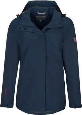 Produktbild von Blue Wave Damen Funktionsjacke Britta - Regenjacke Funktionsmantel mit Mesh-Futter und abnehmbarer Kapuze in Marine Größe 42