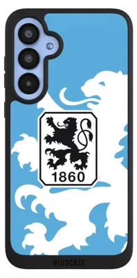 Produktbild von NIVOCASE Handyhülle für Samsung Galaxy A55 5G Hülle NIVOpure Case Schwarz Offizielles Lizenzprodukt TSV 1860 München Wappen