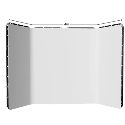 Immagine prodotto di Supporto per sfondo fotografico, 240x400cm Materiale di mussola monocolore e resistente, 240x400cm Bianco