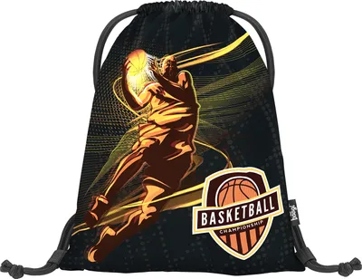 Produktbild von Baagl Turnbeutel für Junge,  Schuhbeutel für Kinder, Schule und Kindergarten Sportbeutel, Sportrucksack, Gymsack (Basketball - Spieler)