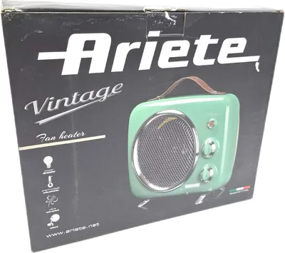 Produktbild von Ariete 0808/04, Elektrischer Raumheizlüfter, Drinnen, Flur, Tisch, Grün, Drehregler, 2000 W