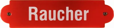 Produktbild von Eisenbahn Schild Raucher Emaille Türschild