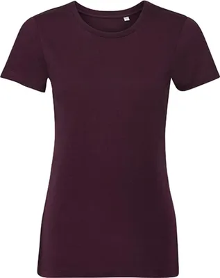 Produktbild von Russell R-108F-0 | Damen Authentic Tee Pure Organic, Single Jersey - Farbe: Burgundy - Größe: M