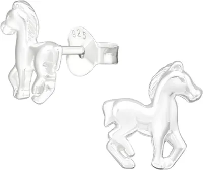 Produktbild von Kinderohrstecker: Mädchen Ohrringe 925 Silber „Pferd“ Silber