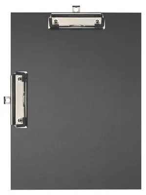 Produktbild von Exacompta 10x Klemmbrett Doppelclip beschichtet Format 23x32cm A4 Schwarz 18271E