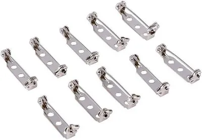 Produktbild von Famanu Sicherheitsnadeln Silberfarben für Schmuck und Handwerk - 50 Stück (25 mm)