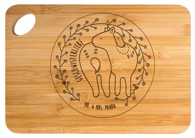Produktbild von Mr. & Mrs. Panda Brett Hirsch Geschwisterliebe - Transparent - Geschenk, Muttertag, Familie, Frühstücksbrettchen, Frühstücksbrett, Geschwister, Holzbrett, Schneidebrett