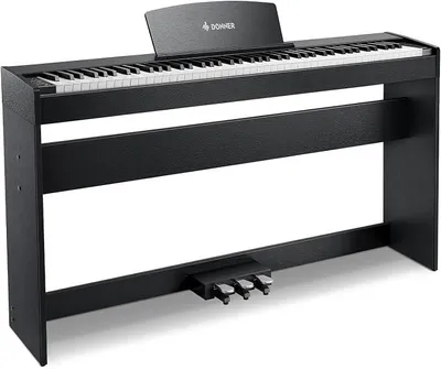 Immagine prodotto di Tastiera digitale pesata a 88 tasti per principianti, pianoforte elettronico completo con supporto e unità a 3 pedali