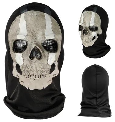 Produktbild von Halloween Maske Ghostface, Gruselige Latex Totenkopf Maske für Karneval, Cosplay