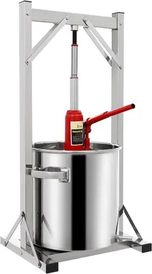 Produktbild von Obstweinpresse,Weinpressen,Fruchtpresse Weinpresse Edelstahl,304 Edelstahl,22L,5,81-Gallonen-Außeneimer,der 2,91-Gallonen-Filtereimer,Hydraulikdruck
