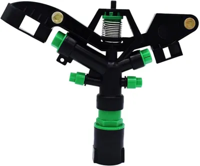 Imagen del producto de Cabezal de aspersor con rotación de 360°, 4 boquillas ajustables, conexión de 1 pulgada, para riego de jardines