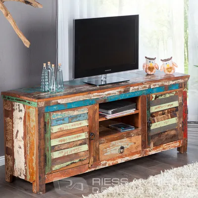 Produktbild von Einzigartiges TV-Board JAKARTA 150cm bunt recyceltes Massivholz Sideboard Kommode Fersehschrank Anrichte