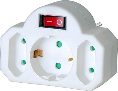 Produktbild von brennenstuhl Adapterstecker 2 Euro 1 Schutzkontaktstecker