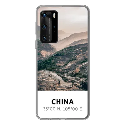 Produktbild von MuchoWow® Handyhülle Schutzhülle Hülle für Huawei P40 Pro China - Berge - Asien - Sommer Silikon Softcase Handy Hülle - Schutz
