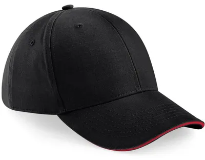 Immagine prodotto di Cappellino da baseball unisex Beechfield in cotone FK241 (taglia unica) (nero/rosso classico)