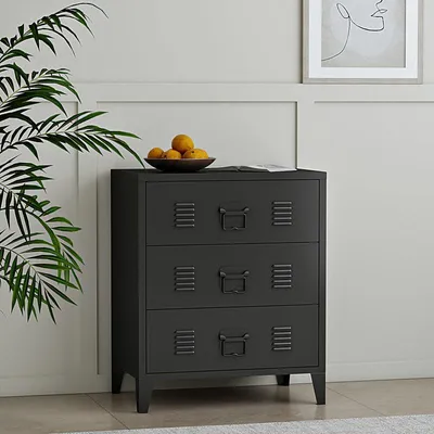 Produktbild von Metallschrank und Schubladenblock – Archivschrank im Industriedesign – 72x60x40 cm