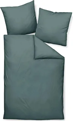 Produktbild von Janine Design Mako-Satin-Bettwäsche-Garnitur 31001 Colors Farbe mineralgrün Größe 240x220 + 2x 80x80