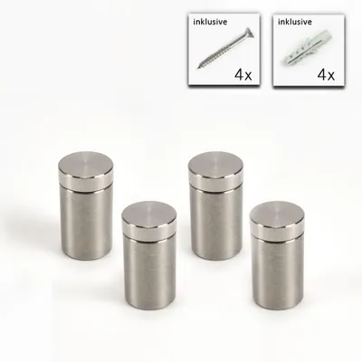 Zdjęcie produktu dla Zestaw elementów dystansowych – 4 tuleje dystansowe ze stali nierdzewnej (śruba bez łba) – 13 x 20 mm