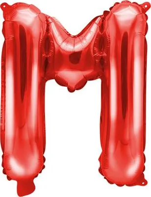 Immagine prodotto di Palloncino in foil lettera "M", 35 cm, rosso (1 scatola / 50 pezzi)