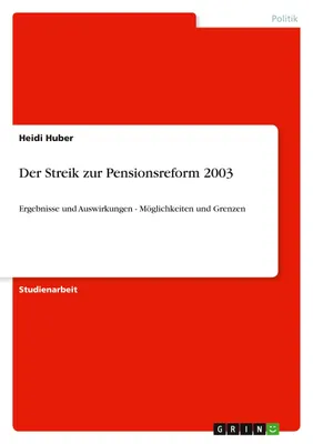 Produktbild von Der Streik zur Pensionsreform 2003