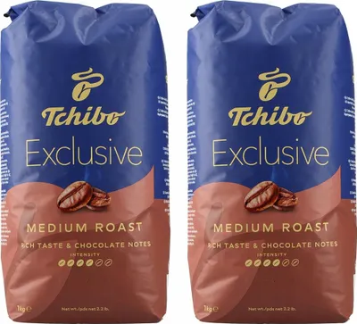 Image de Tchibo Exclusive Medium Roast, 1kg, café en grains