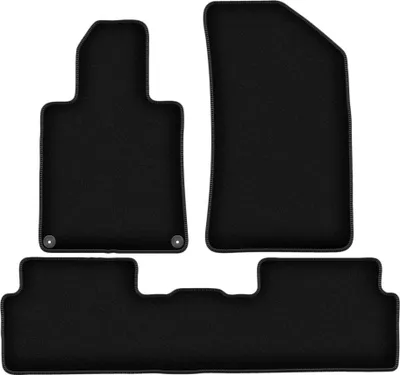 Immagine prodotto di Tappetini in velluto per Peugeot 508 RXH (2010-2018, posteriore completo) neri, set 4 pz, con fissaggi
