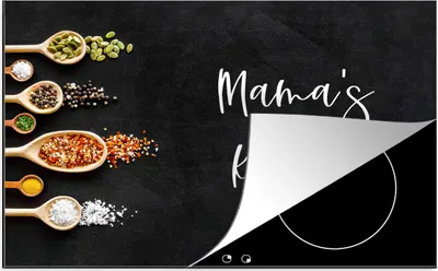 Produktbild von KitchenYeah© Herdabdeckplatte Mutter - Küche - Sprichwörter - Mamas Küche - Zitate , 81x52cm, Küche Deko, Glaskeramikkochfeld Herdabdeckung, Abdeckplatte fùr Kochfeld