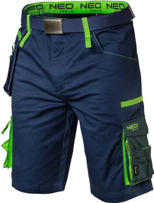Produktbild von NEO TOOLS Premium shorts blue - Denimové pracovné nohavice - Bezpečnostné nohavice ochranné nohavice pracovné oblečenie letné - veľkosť XXL