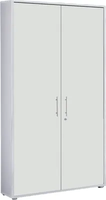 Produktbild von BMG Möbel Aktenschrank 5 OH Office Edition, mit 2 Türen, abschließbar, Lichtgrau Weiß Matt