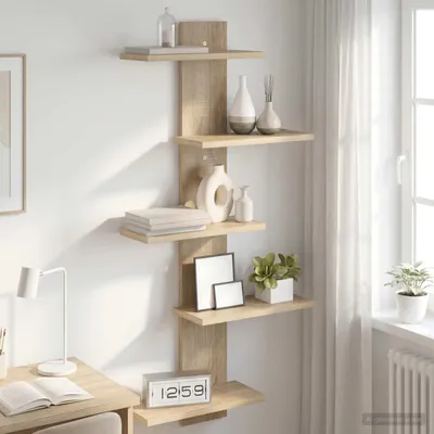 Produktbild von Möbel Wandregal Sonoma-Eiche 48,5 x 15 x 101 cm Holzwerkstoff - Wandregale CC1713