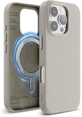 Produktbild von Elago MagSafe Lederhülle für iPhone 16 Pro Hellgrau