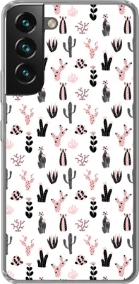 Produktbild von MuchoWow® Handyhülle Schutzhülle Hülle für Telefoonhoesje Samsung Galaxy S22 Plus Mädchen - Kaktus - Rosa - Muster - Mädchen - Kinder - Kinder Silikon Softcase Handy Hülle - Schutzabdeckung