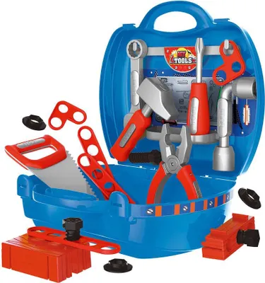 Produktbild von Giros Spielzeug Werkzeugkoffer 25 Stücke Blau  Blau One Size