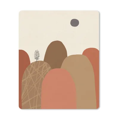 Produktbild von MuchoWow® Mauspad Mousepad Berge - Pastell - Abstrakt - Farben 30x40 cm - Mousepads - Maus Mat - Pad - Mausunterlage - Mausmatten