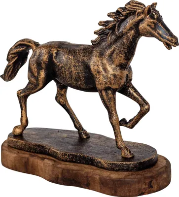 Produktbild von Eisenfigur Pferd Tier Figur Skulptur Eisen Antik-Stil 24cm